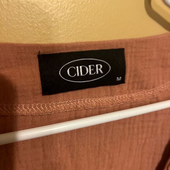 Cider gauze button front crop top M - Picture 6 of 7